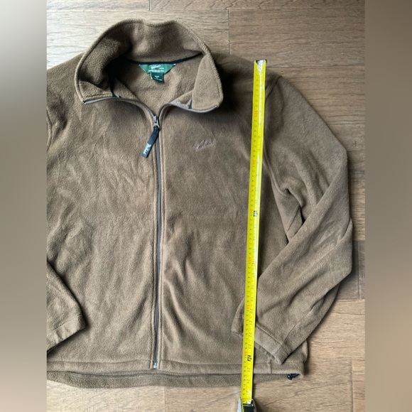 Men’s Woolrich Light Brown Fleece Jacket with Full-Zip-Size XL - Picture 3 of 9